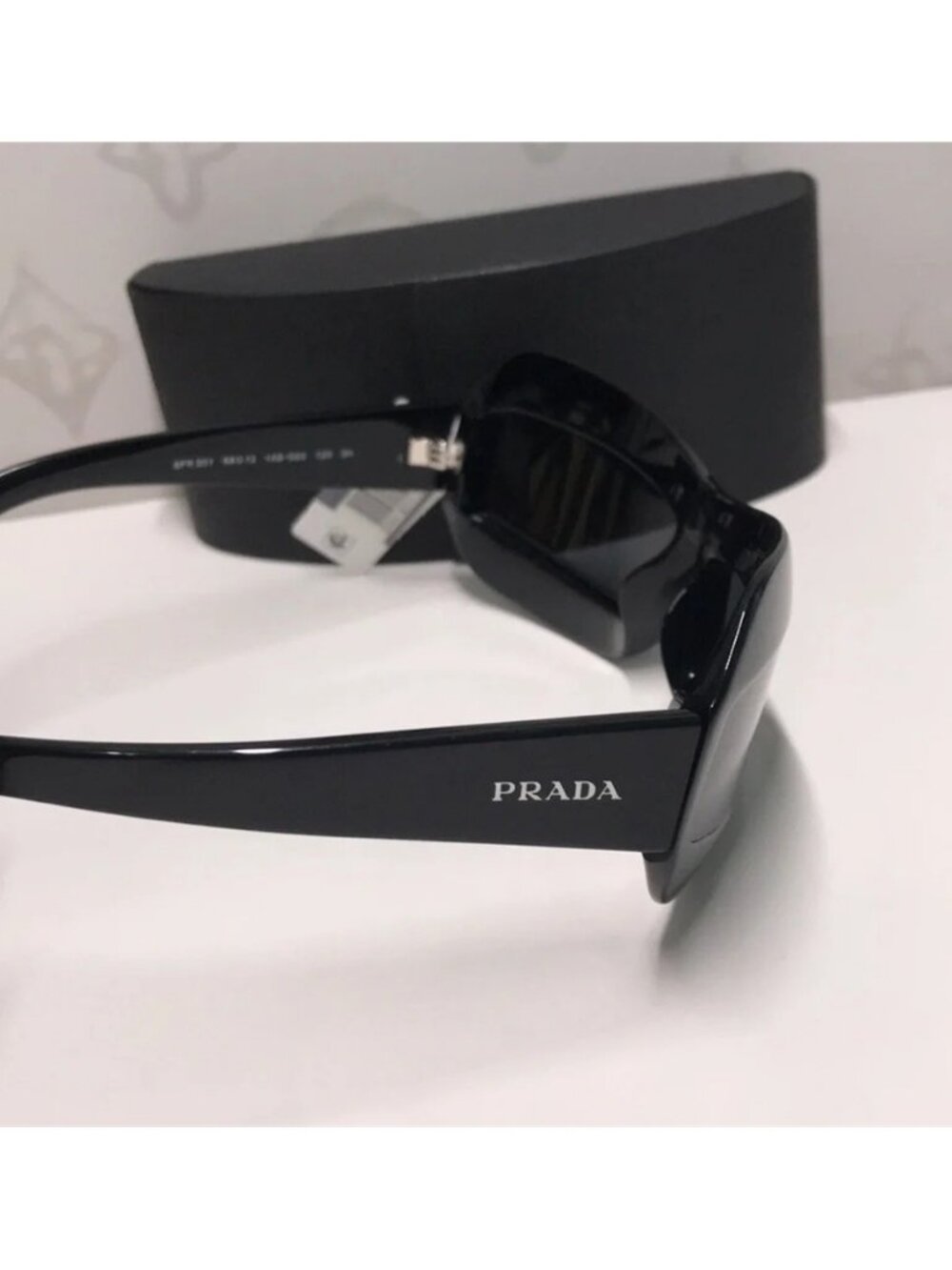 New Authentic Stylish Black Sunglasses Prada SPR30Y 1AB-5s0 - Picture 13 of 13